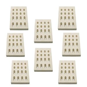 bbq777 8-pack ceramic brick flame tamer, grill ceramic briquettes replacement parts for barbeques galore grand turbo, members mark, grand turbo grand hall, ceramic radiant heat plate