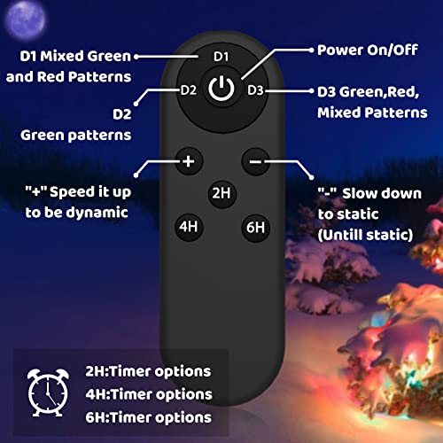 Christmas Projector Lights Outdoor, Waterproof Christmas Laser Lights with Remote Control Landscape Spotlight 12 Patterns Dynamic Static Display for Holiday Party House Garden Yard Decorations