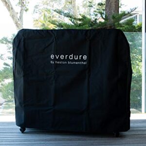 Everdure Indoor/Outdoor Furniture Cover for Mobile Prep Kitchen, Long Cover with Drawstring Closure, Waterproof Lining and 4 Season Outdoor Kitchen Island Protection, Black, 40.55”L x 22.2”W x 33.5”H