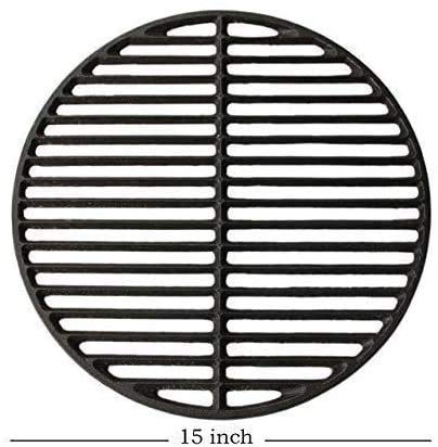 Dracarys 15.5" Cast Iron Grids Grate Fire Pit Big Green Egg Accessories Replacement Parts Grill & Smoker Round Grilling Cooking Grate Fit for Medium Big Green Egg Grill & Smoker,Fire Pit(M - 15.5")