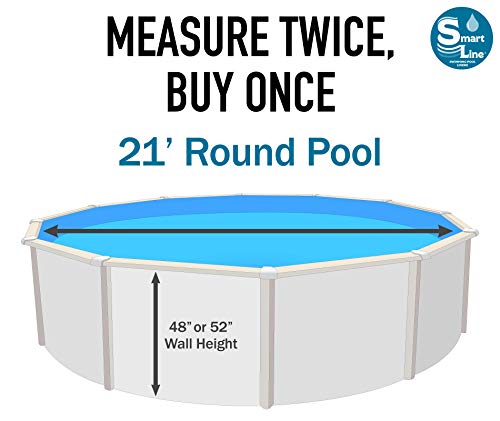 Smartline Boulder Swirl 21-Foot Round Liner | Overlap Style | 48-to-52-Inch Wall Height | 25 Gauge Virgin Vinyl | Designed for Steel Sided Above-Ground Swimming Pools