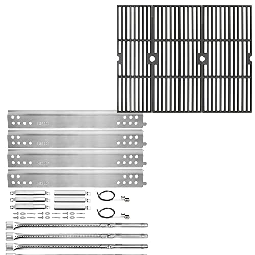 Hisencn Grill Replacement Parts for Charbroil Performance 475 4 Burner 463377319 463347017, 463361017, 463673017, 463376018P2, 304 Stainless Steel Grill Parts Kit and Grill Grates for Charbroil Grill