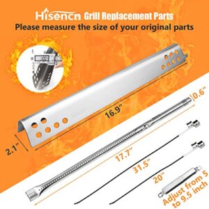 Hisencn Grill Replacement Parts for Charbroil Performance 475 4 Burner 463377319 463347017, 463361017, 463673017, 463376018P2, 304 Stainless Steel Grill Parts Kit and Grill Grates for Charbroil Grill