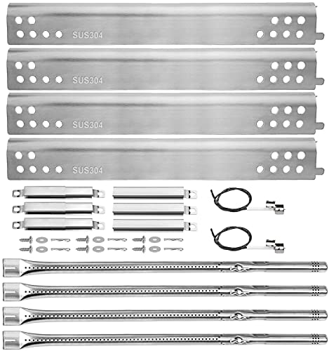 Hisencn Grill Replacement Parts for Charbroil Performance 475 4 Burner 463377319 463347017, 463361017, 463673017, 463376018P2, 304 Stainless Steel Grill Parts Kit and Grill Grates for Charbroil Grill