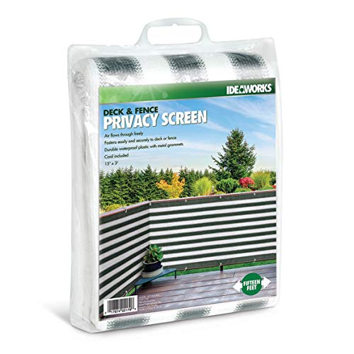 IdeaWorks New Deck & Fence Privacy Durable Waterproof Netting Screen with Grommets and Reinforced Seams (Green)