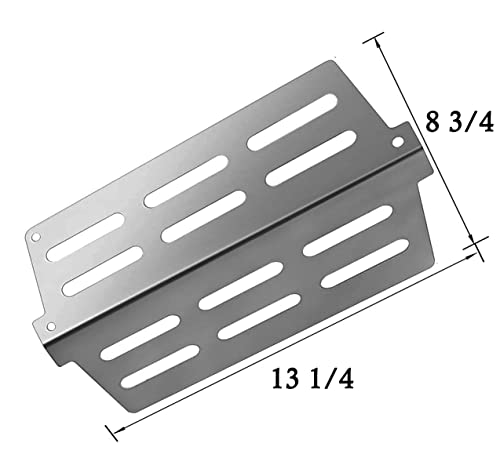 Htanch SG622 (2-Pack) 13 1/4 inch 16GA Stainless Steel Flavorizer Bar for Weber Genesis 300 Series 2011 & Newer Models with Front Mounted Control Panels, Heat Plate Replacement for Weber 7622