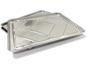 bull outdoor products 24268 grease tray liner, silver, 12 pack, for 30″ bull grills