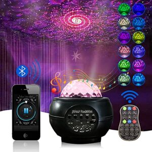 gimurm star projector,night light projector led galaxy star light, ocean wave projector lamp,10 color changing bluetooth timer remote control for kids adults bedroom