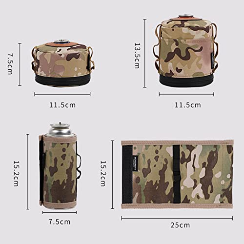 GZYF Portable Gas Tank Protective Case Fuel Cylinder Canister Storage Cover for Traveling Accessories Hiking Cooking Supplies BBQ, Brown S