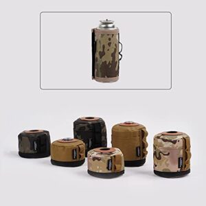 GZYF Portable Gas Tank Protective Case Fuel Cylinder Canister Storage Cover for Traveling Accessories Hiking Cooking Supplies BBQ, Brown S