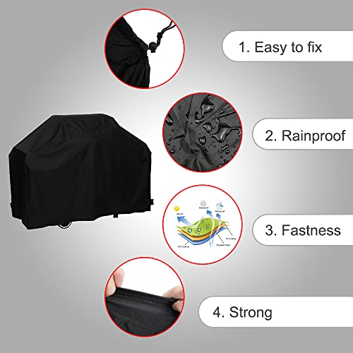 TJFU Grill Cover,BBQ Grill Cover for Outdoor Grill,Waterproof Gas Grill Barbecue Cover for Weber,Char Broil,Brinkmann,Nexgrill Grills etc