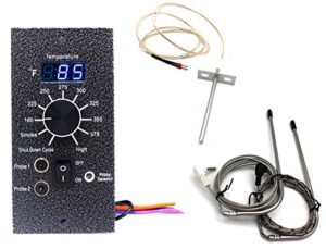 unifit universal digital temperature control panel kit replacement parts for traeger pro 20/22/34 series wood pellet smoker grills, including sensor and meat probe