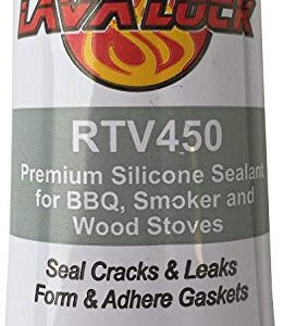 LavaLock® Food Safe BBQ Grade Adhesive Grill Smoker High Temp RTV Silicon - Clear 3 Ounce