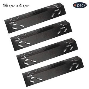 Hongso PPA521 (4-Pack) Porcelain Steel Heat Plates, Heat Shield, Heat Tent, Burner Cover Replacement for Sears Kenmore 119.16144210, 119.162300, 119.162310 Gas Grill Models (16 1/4" x 4 1/8")