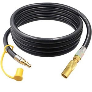 mcampas propane adapter with rv extension hose 12ft quick connect kit replacement for coleman roadtrip lxe portable grill only hook up rv motorhomes