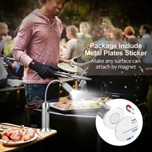 IMAGE Magnetic Ultra-Bright Barbecue Grill Light with Super Bright LED Lights, Magnetic Base Flexible Gooseneck BBQ Light for Grilling,Adjustable Any Gas,Charcoal,Electric Grill White- 1 Pair