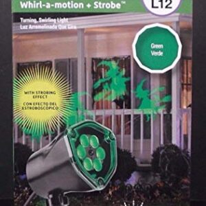 Lightshow Strobing LED Halloween Chasing Chasing Green Witch Strobe Spotlight Whirl-a-Motion