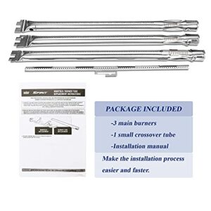 Utheer Grill Replacement Parts for Weber Spirit and Spirit II 300 Series, 15.3" Flavorizer Bars, 18" Grill Burner and Ignitor Kit for Weber Spirit E310, E320, S310 with Front Control, 7636, 69787