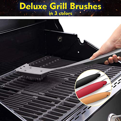 4PCS Grill Brush Replacement Heads, HaSteeL Wire Bristle Free Grill Cleaning Brush Replaceable Heads Fits Most Grill Brushes, Best BBQ Cleaner