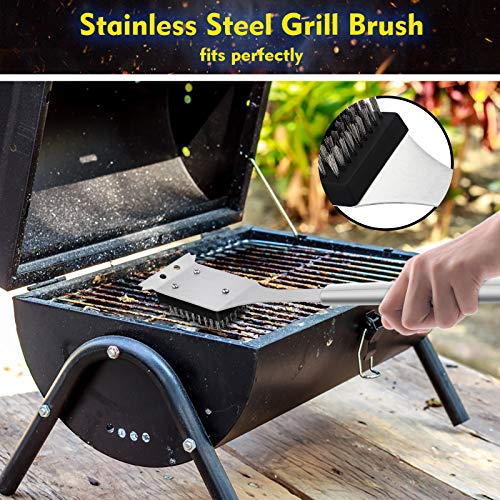 4PCS Grill Brush Replacement Heads, HaSteeL Wire Bristle Free Grill Cleaning Brush Replaceable Heads Fits Most Grill Brushes, Best BBQ Cleaner