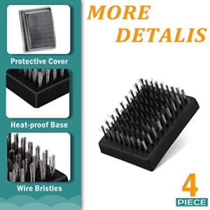 4PCS Grill Brush Replacement Heads, HaSteeL Wire Bristle Free Grill Cleaning Brush Replaceable Heads Fits Most Grill Brushes, Best BBQ Cleaner