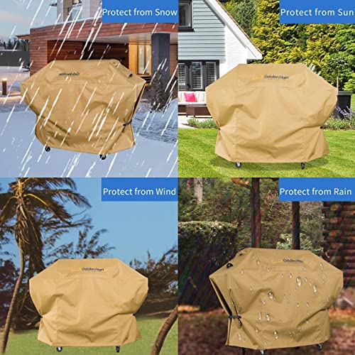 Outdoor Patio Furniture Grill Cover 58 Inch, 58" Wx24 Dx48 H, Golden Horn