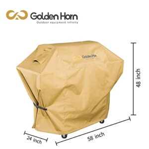 Outdoor Patio Furniture Grill Cover 58 Inch, 58" Wx24 Dx48 H, Golden Horn