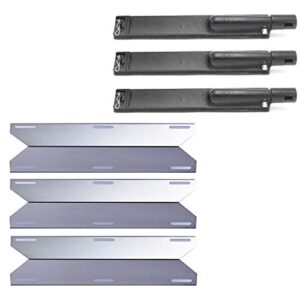 votenli c2630a (3-pack) s9123a (3-pack) 17 3/4” heat plates and 15 13/16” burners replacement for jenn air grill 720-0062, 720-0063, 720-0099, 720-0100, 720-0101, 720-0138, 720-0139, 720-0141