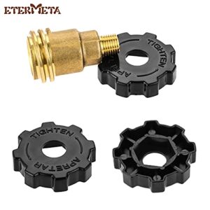 Etermeta 3 Pack QCC1 Nut Propane Tank Cylinder Adapter, Brass 1/4" x 1/4" NPT Male, 3/8" Flare x 1/4" Male Pipe, Thread Pipe Fitting for Disposable Bottle, 1b Propane Tanks, Camping Grill Stove