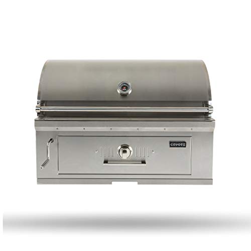 Coyote 36-Inch Built-in Charcoal Grill - C1CH36, Stainless Steel, 875 sq. in. Cooking Area