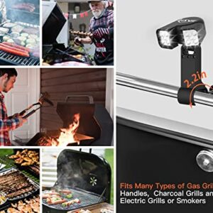 LED Grill Light for Outdoor BBQ - Father's Day Gifts for Dad, Personalized Birthday Gifts for Men Women Husband Grandpa, Cool Gadgets Super Bright Dual Head Grilling Accessories Fit for Grill Handle