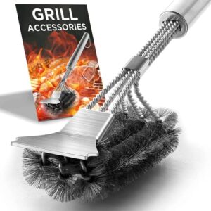 grill brush, bbq grill brush bristle free, grill scraper for outdoor grill, grill brush tools for outdoor grilling accessories,bbq brush for grill cleaning
