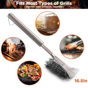 Grill Brush, BBQ Grill Brush Bristle Free, Grill Scraper for Outdoor Grill, Grill Brush Tools for Outdoor Grilling Accessories,BBQ Brush for Grill Cleaning