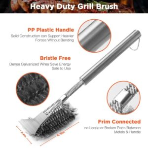 Grill Brush, BBQ Grill Brush Bristle Free, Grill Scraper for Outdoor Grill, Grill Brush Tools for Outdoor Grilling Accessories,BBQ Brush for Grill Cleaning