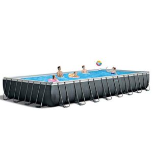 Intex 26373EH 32ft x 16ft x 52in Ultra XTR Frame Above Ground Rectangular Swimming Pool Set with Sand Filter Pump, Ladder, Cover, & Maintenance Kit