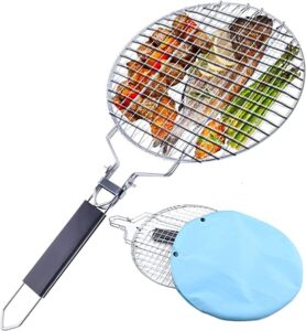 ellennice multi-purpose grill, portable barbecue accessories, with detachable handle, suitable for vegetables, steak, seafood class, very suitable for home or outdoor barbecue tools