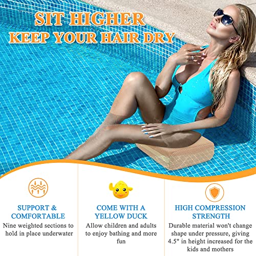 Spa Booster Seat for Hot Tub Weighted Spa Pillow Hot Tub Booster Seat for Adults Hot Tub Cushion Spa Seat Pillow for Outdoor Hot Tub Accessories