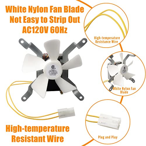 Upgraded Induction Fan Replacement Parts with High Temperature Resistant, Compatible with Traeger, Pit Boss, and Camp Chef Wood Pellet Grill Smokers Motor Accessories, AC120V 60Hz Grill Induction Fan