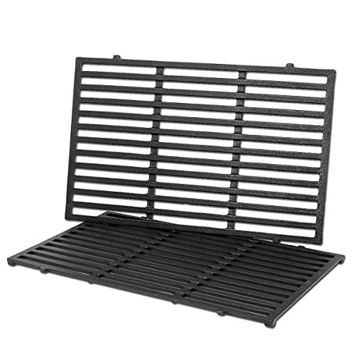 Utheer 7638 17.5 Inch Cast Iron Grill Grates Replacement for Weber Spirit I & II 300 Series, Spirit 700, Genesis 1000-3500, Spirit E/S-310, E/S-320, E/S-330, Genesis Silver Gold Platinum B/C, 7639