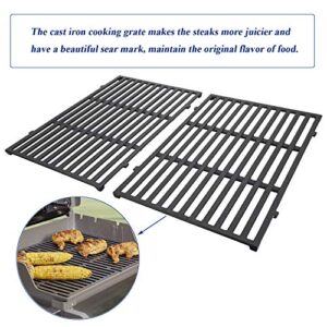 Utheer 7638 17.5 Inch Cast Iron Grill Grates Replacement for Weber Spirit I & II 300 Series, Spirit 700, Genesis 1000-3500, Spirit E/S-310, E/S-320, E/S-330, Genesis Silver Gold Platinum B/C, 7639