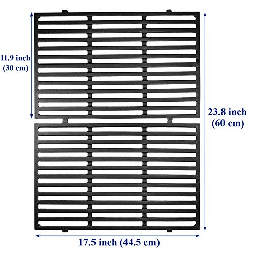 Utheer 7638 17.5 Inch Cast Iron Grill Grates Replacement for Weber Spirit I & II 300 Series, Spirit 700, Genesis 1000-3500, Spirit E/S-310, E/S-320, E/S-330, Genesis Silver Gold Platinum B/C, 7639