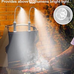 LED Outdoor Grill Light Accessories: Birthday Gifts for Men Him Women Dads Husbands Friends, Father's Day Unique GrillIing Gadgets Barbecue Party Supplies, Super Bright Magnetic BBQ Lights, 2 Pack