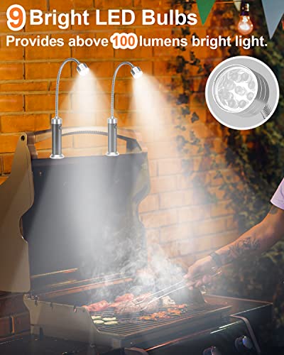 LED Outdoor Grill Light Accessories: Birthday Gifts for Men Him Women Dads Husbands Friends, Father's Day Unique GrillIing Gadgets Barbecue Party Supplies, Super Bright Magnetic BBQ Lights, 2 Pack