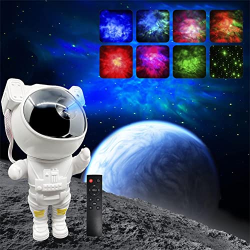 Space Buddy Projector Light, Pleshy Spacebuddy Projector, Space Buddy Pleshyco, Astronaut Star Projector Galaxy Light with Remote Control (E)