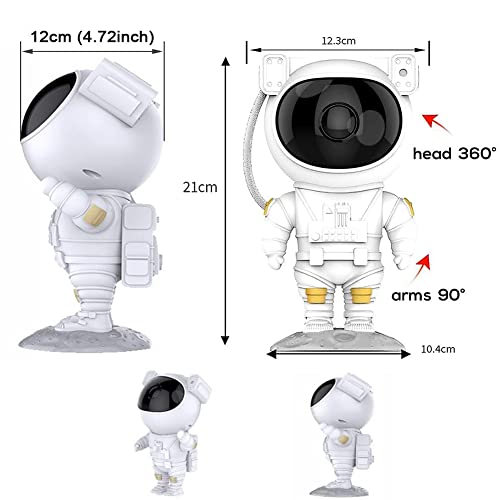 Space Buddy Projector Light, Pleshy Spacebuddy Projector, Space Buddy Pleshyco, Astronaut Star Projector Galaxy Light with Remote Control (E)