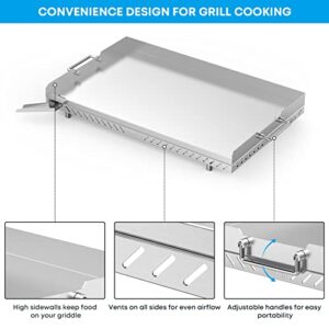 Stanbroil Stainless Steel Flat Top Griddle for Camp Chef 4 Burner Grills, FTG600, FTG900PG, Replacement for FTG600P, Cooking Dimensions: 28" x 17"