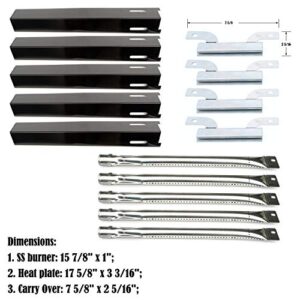 Direct Store Parts Kit DG138 Replacement for Brinkmann Heavy-Duty 810-8501-S Gas Grill Burners,Crossover Tubes, Heat Plates