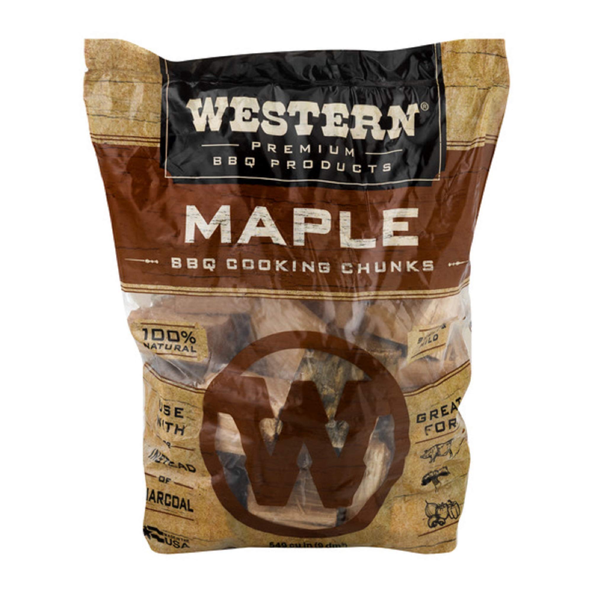 Western Premium BBQ Products Maple BBQ Cooking Chunks, 549 cu in