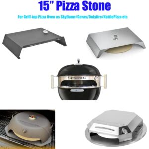 Cordierite Pizza Stone, 15-In Round Big Ceramic Pizza Stone Plate for Grill and Oven/Stove, Baking Stone Pan for Bread and Cookies,Thermal Shock Resistant Cooking Stone