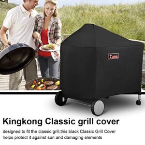 Kingkong 7152 Grill Cover for Weber Performer Charcoal Grills, 22-Inch (Compared to Weber 7152) including Stainless Steel Brush and Tongs